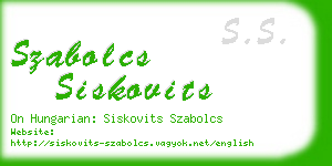 szabolcs siskovits business card